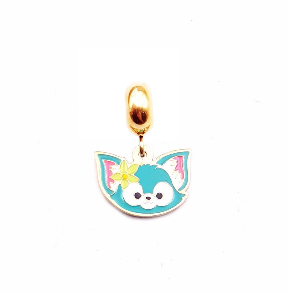 Welch Çelik Yeşil Kedi Charm 