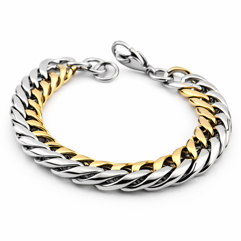 Welch Gold Beyaz Zincir Unisex Çelik Bileklik Welch Erkek Çelik Bileklik ve Erkek Bileklik Modelleri - WELCH 