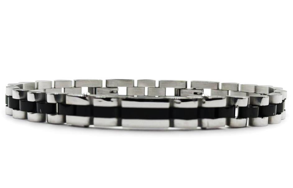 ​​​​​Welch Black White Steel Bracelet