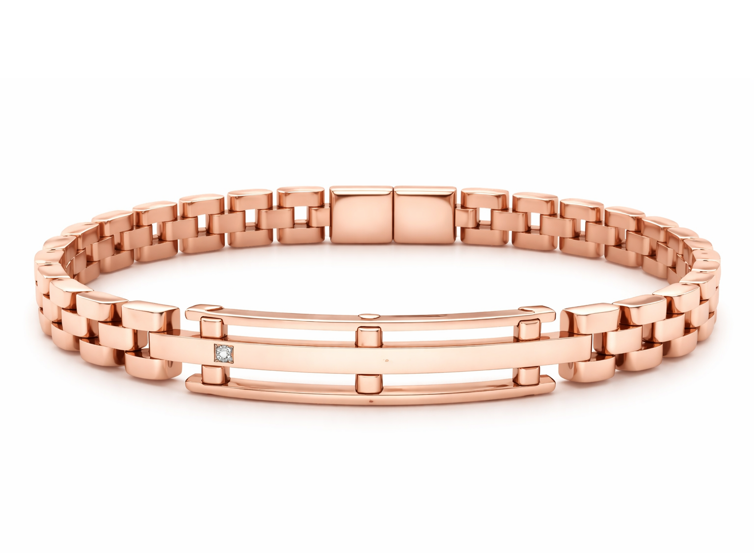 ​​Welch Rose Steel Stone Bracelet
