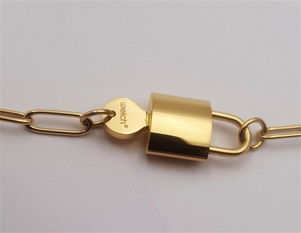 Welch Gold Çelik Asma Kilit Bileklik