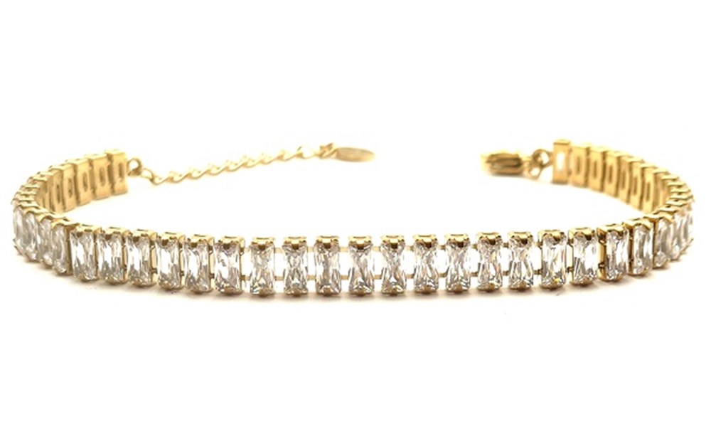 Welch Gold Çelik Baget Taşlı Bileklik