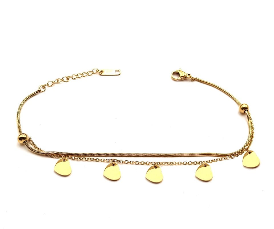 Welch Gold Çelik Kalpli Halhal