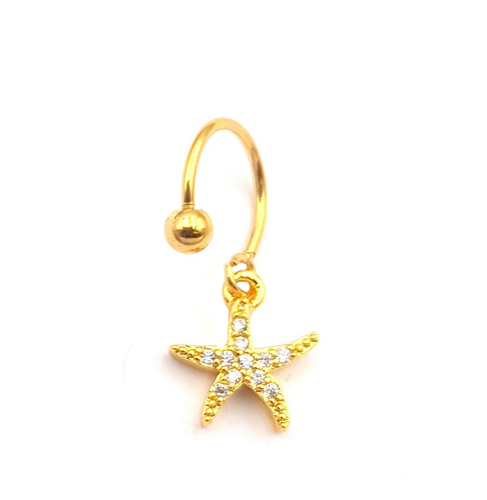 Welch Gold Çelik Sallantılı Deniz Yıldızı Piercing