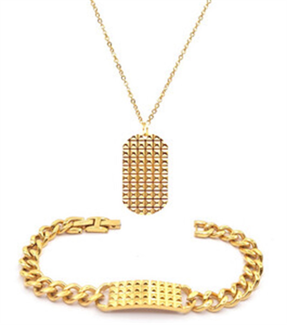 Welch Gold Çelik Set Kolye Bileklik