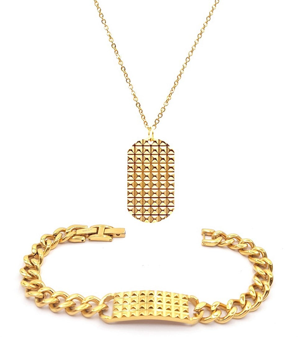Welch Gold Çelik Set Kolye Bileklik