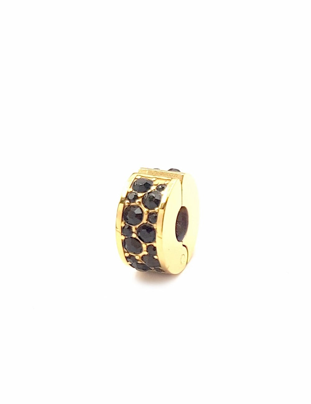 Welch Gold Çelik Siyah Taşlı Charm 