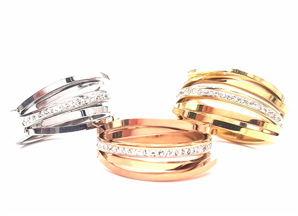 Welch Gold Steel Stone Ring