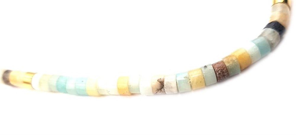 Welch Gold Steel Tianhe Natural Stone Necklace