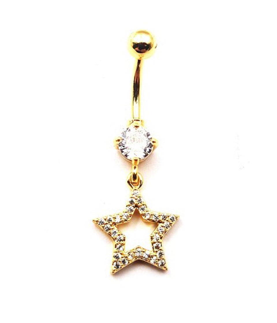 Welch Gold Çelik Yıldızlı Göbek Piercingi