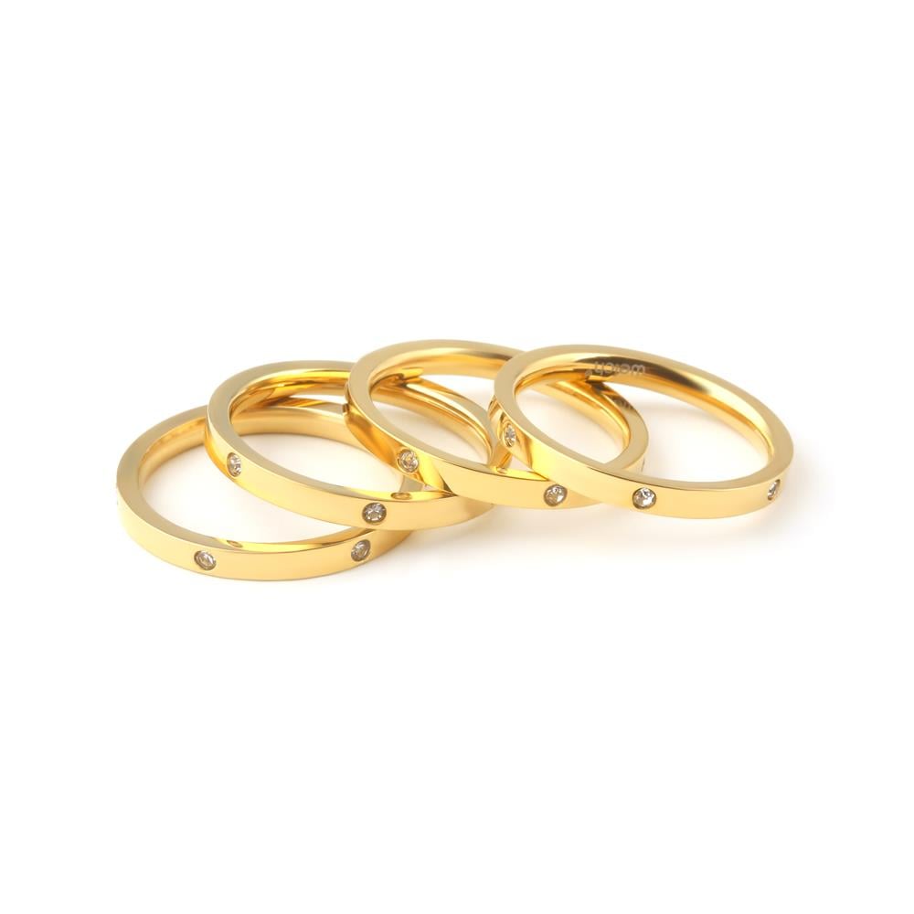 Welch Gold Dörtlü Çelik Yüzük