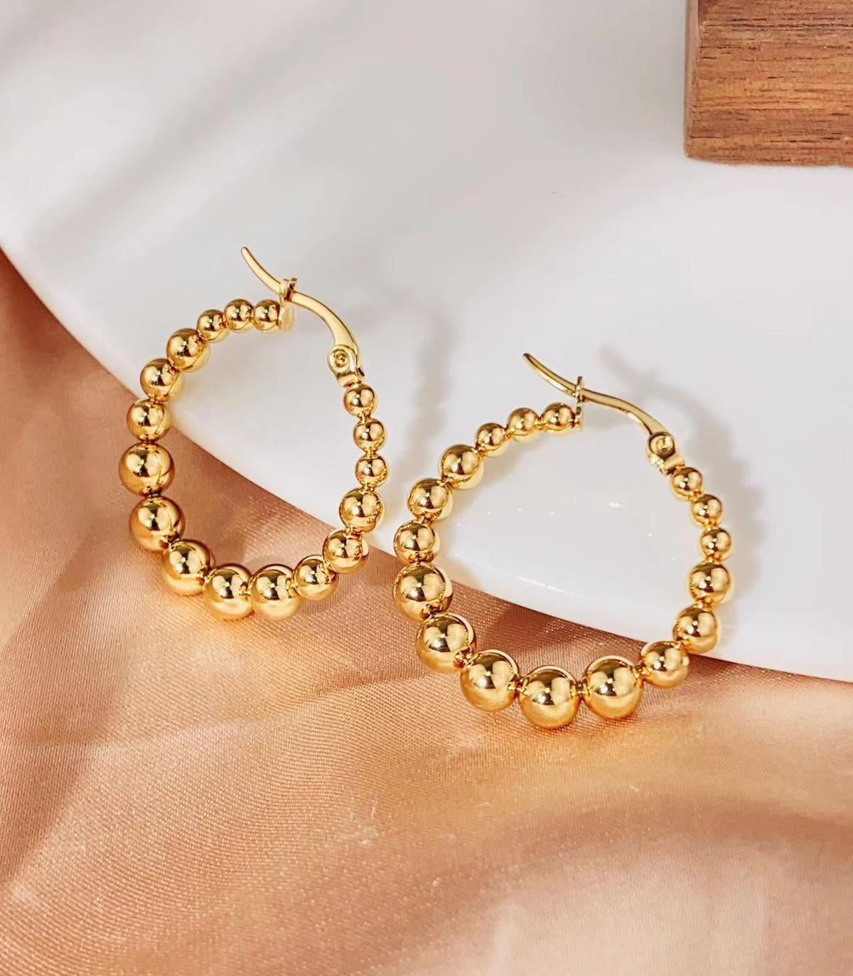 Welch Gold Halka Çelik Küpe