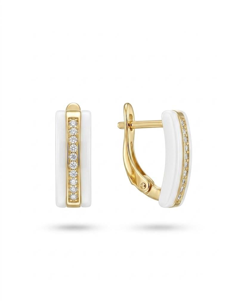 ​​​​​​​​​​​​​​Welch Gold Kaplama Seramik Çelik Küpe  Welch Gold Kaplama Seramik Çelik Küpe ve Kadın Küpe Modelleri - WELCH 