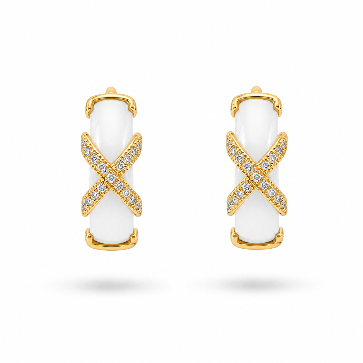 ​​​​​​​​​​​​​​Welch Gold Kaplama Seramik Çelik Küpe 