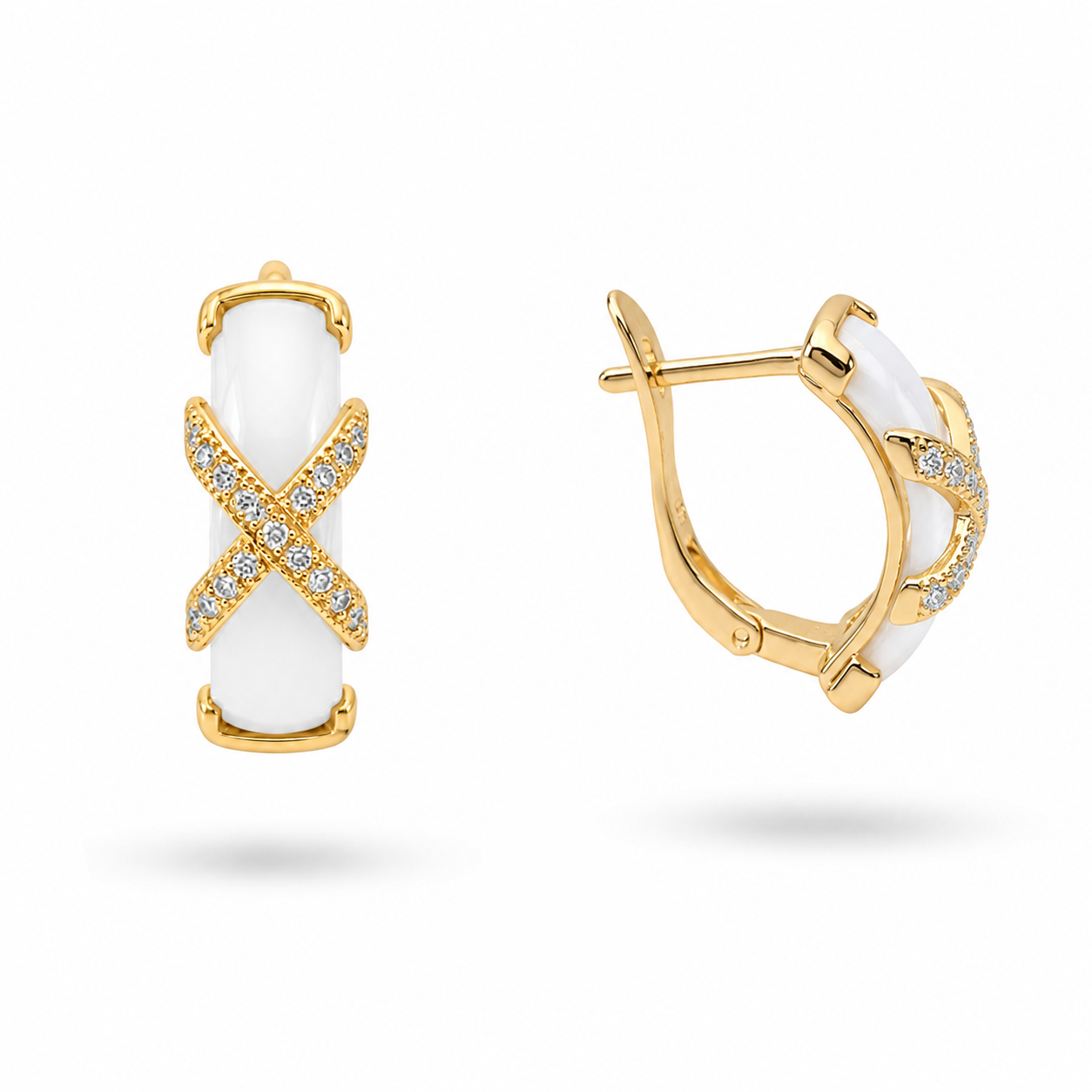 ​​​​​​​​​​​​​​Welch Gold Kaplama Seramik Çelik Küpe 