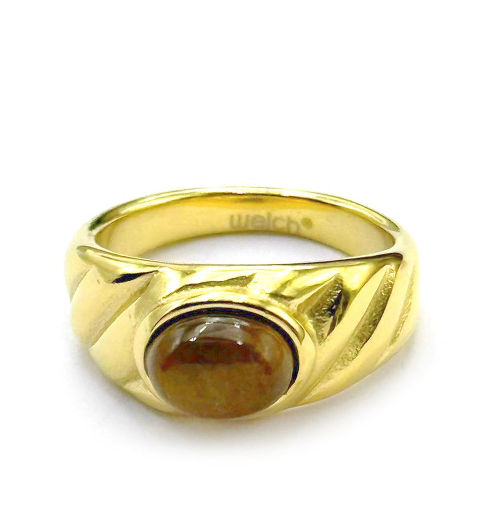 Welch Gold Taşlı Çelik Yüzük