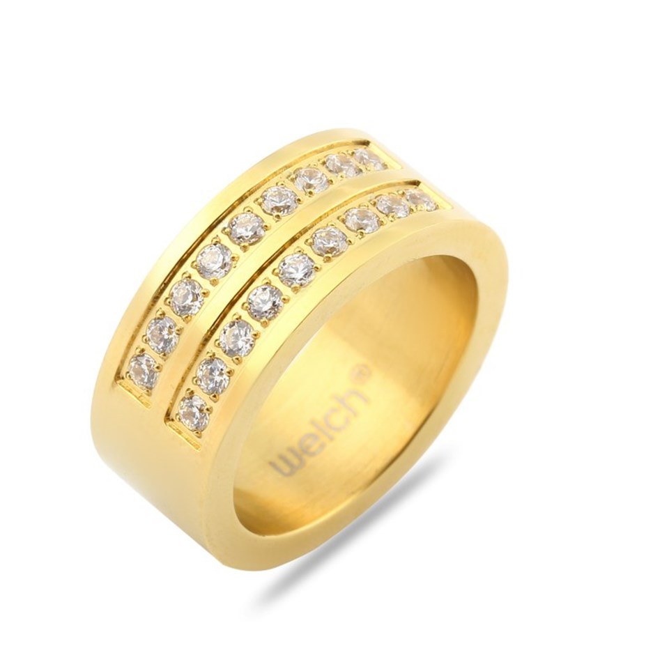 Welch Gold Taşlı Kadın Çelik Alyans Yüzük