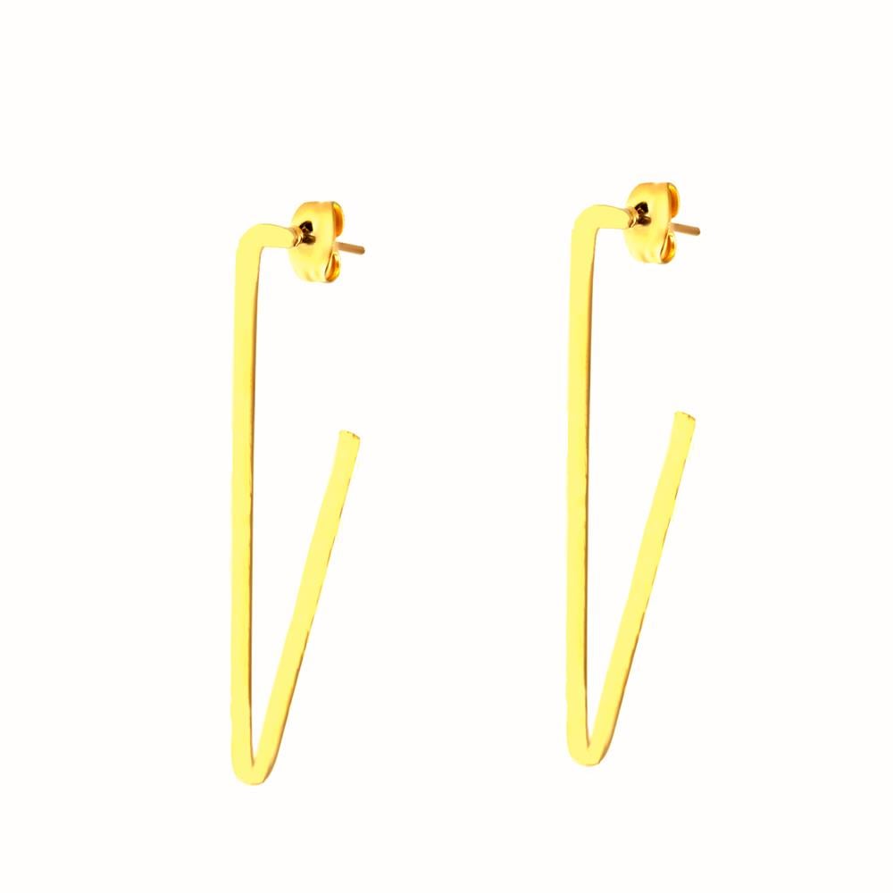 Welch Gold Üçgen Çelik Küpe