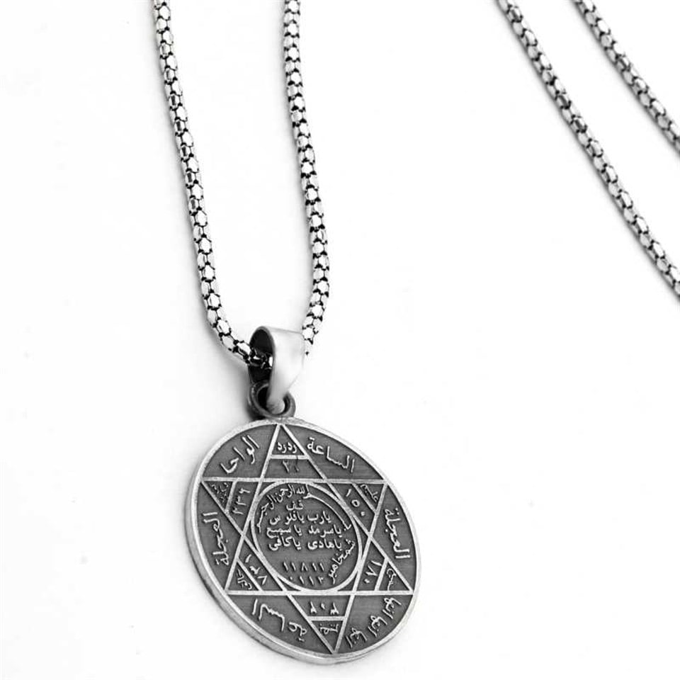 Welch Seal of Prophet Solomon Mens Sterling Silver Necklace