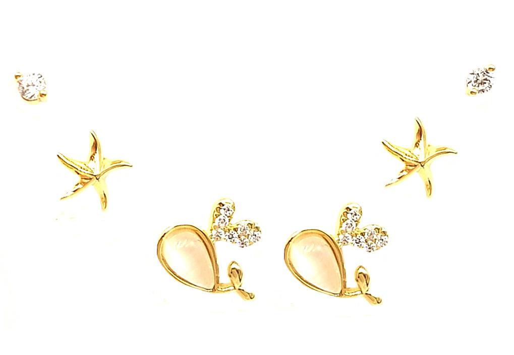 Welch İthal 925 Ayar Gümüş Çoklu Küpe Set