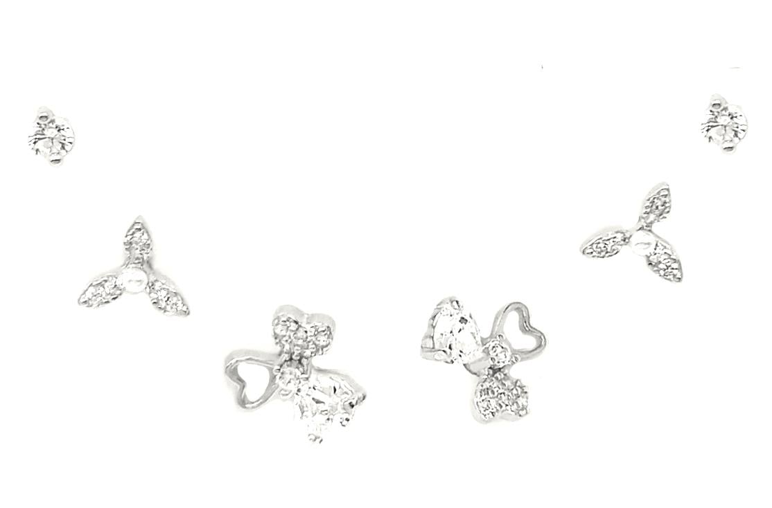 Welch İthal 925 Ayar Gümüş Çoklu Küpe Set