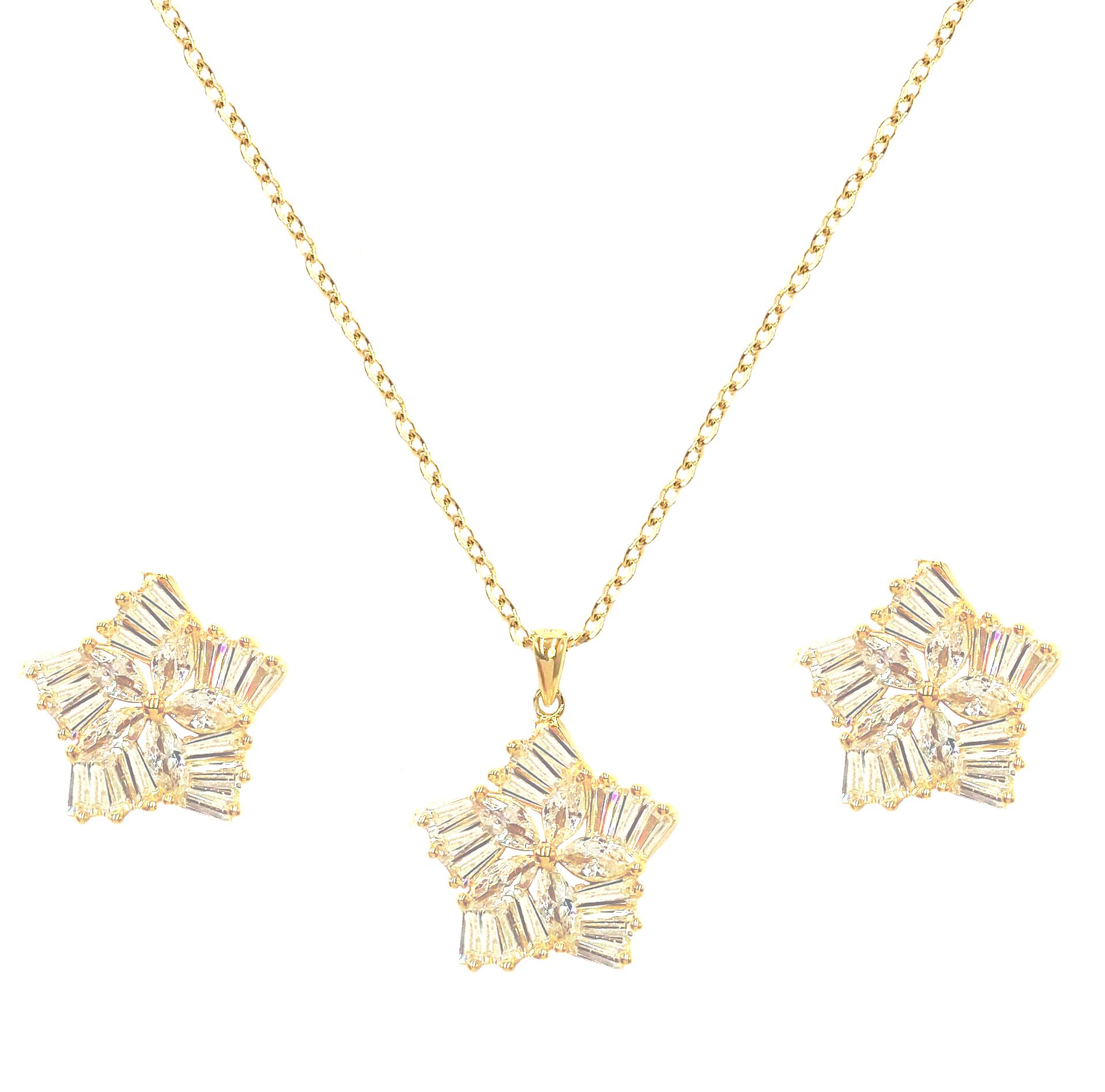 Welch İthal 925 Ayar Kararmaz Gümüş Kalpli Kolye Küpe Set