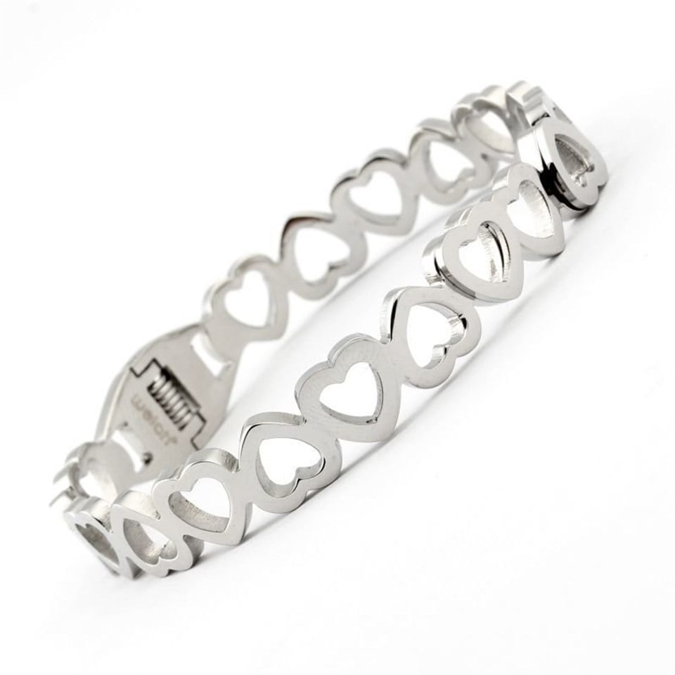 Welch Heart Womens Steel Bracelet