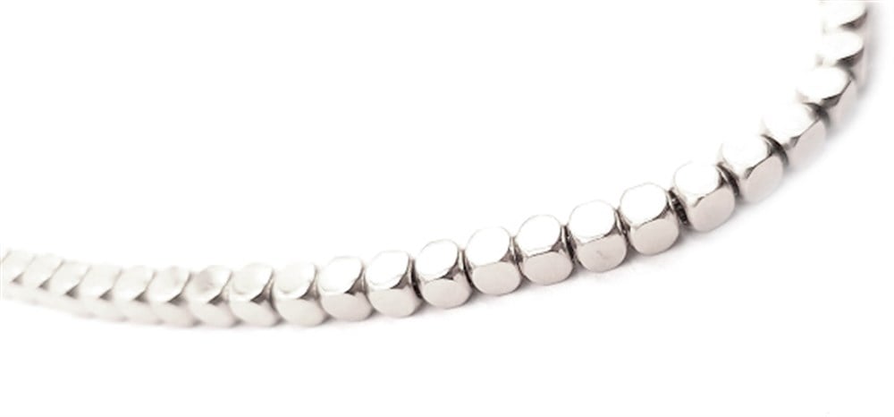 Welch Cube Bead Steel Necklace