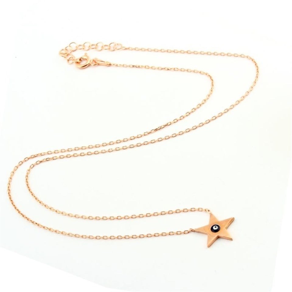Welch Evil Eye Beaded Star Sterling Silver Necklace