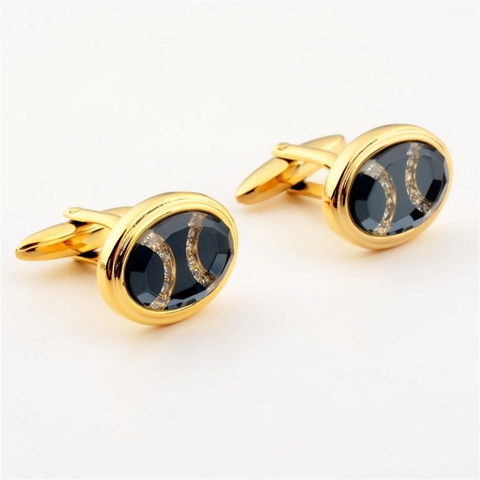 Welch Oval Gold Mens Cufflinks