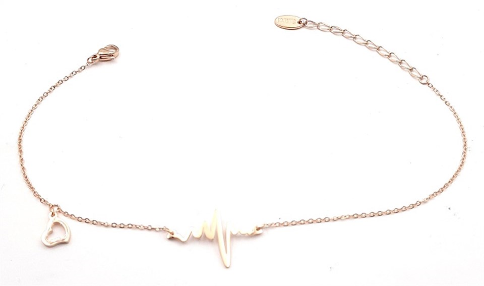 Welch Rose Çelik Kalp Ritmi Halhal