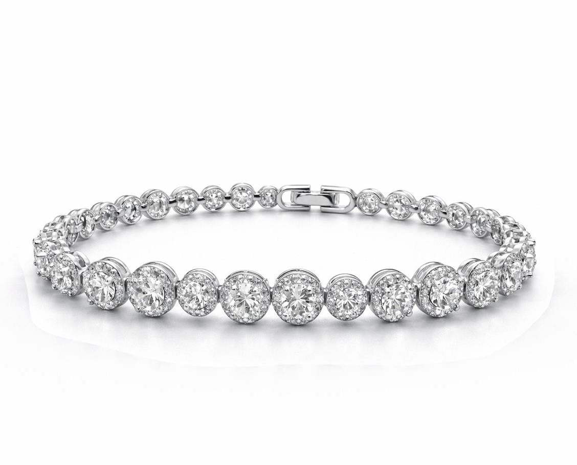 Welch Round Cut Taşlı Tenis Bileklik – 925 Gümüş
