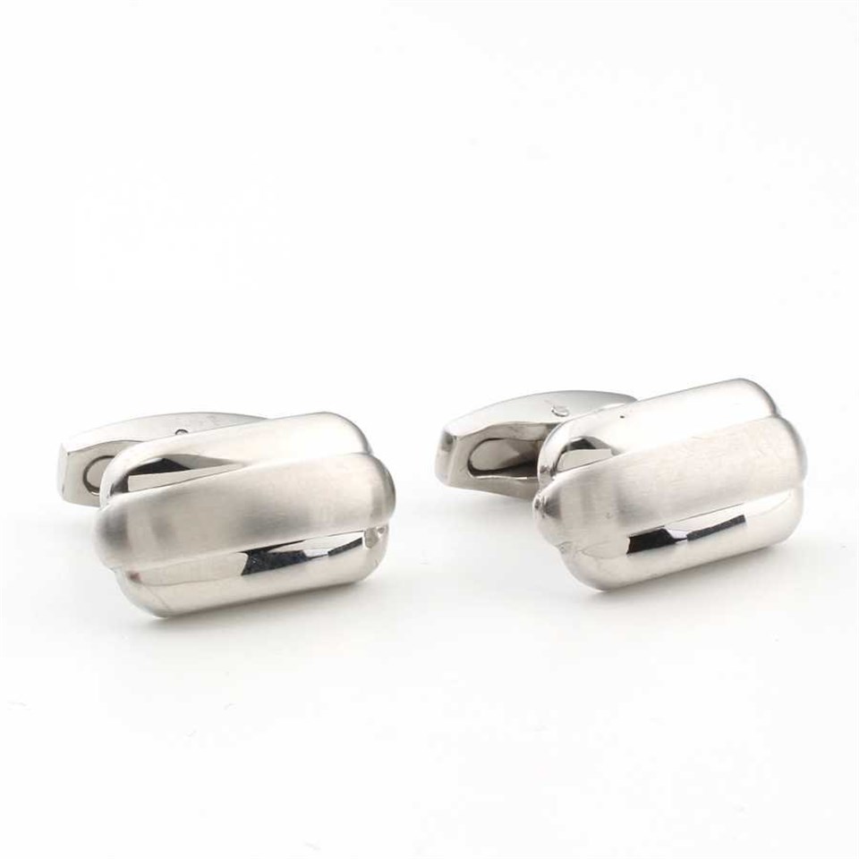 Welch Plain Gray Mens Cufflinks