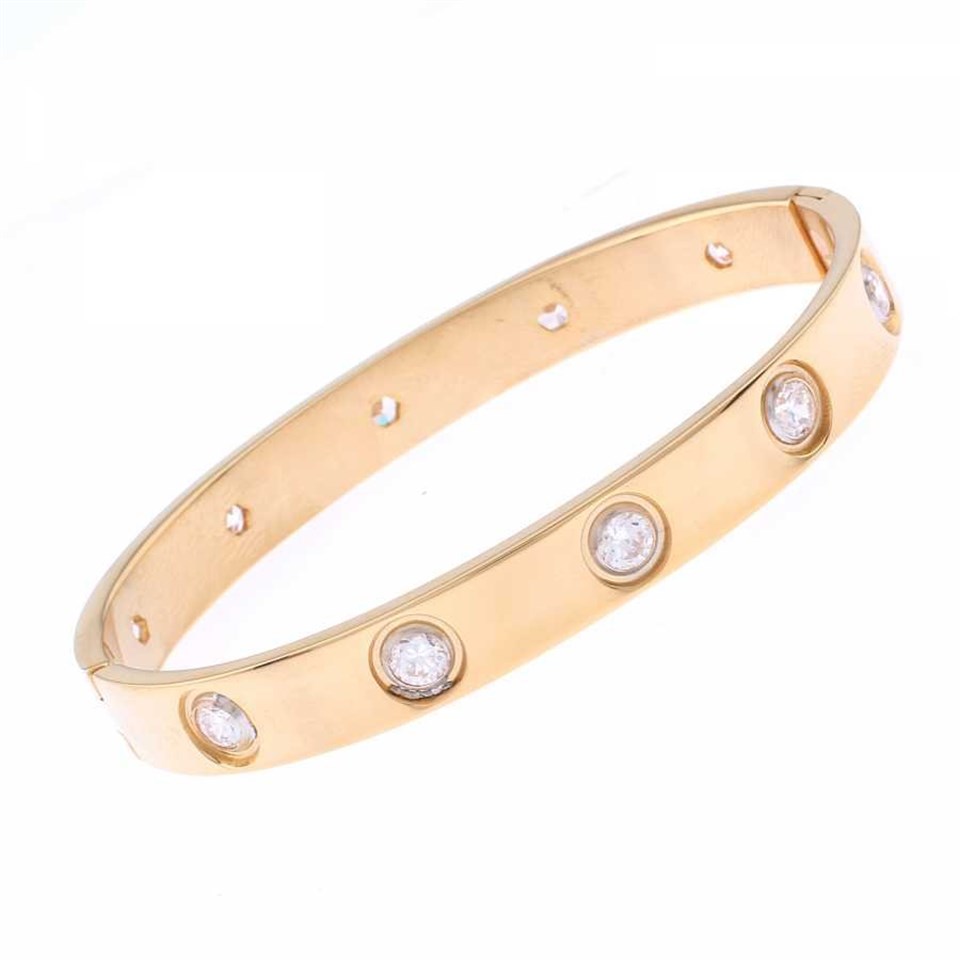Welch Stone Gold Womens Steel Bracelet