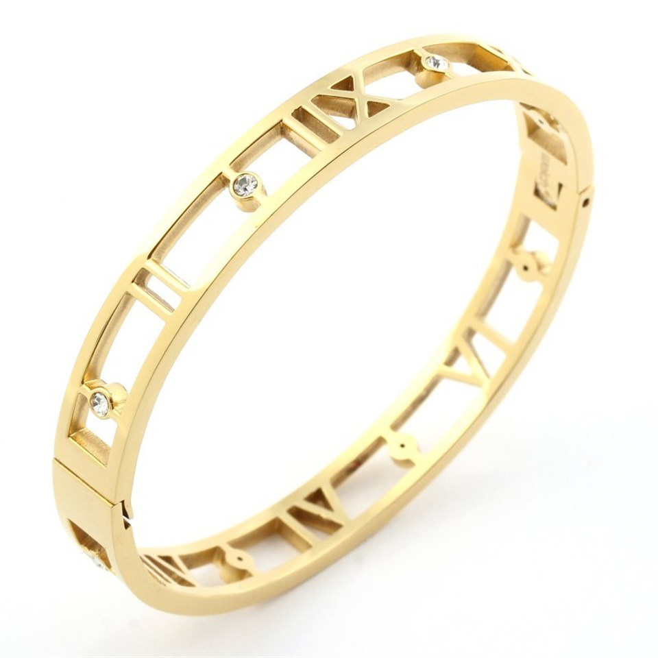 Welch Stone Womens Steel Bracelet