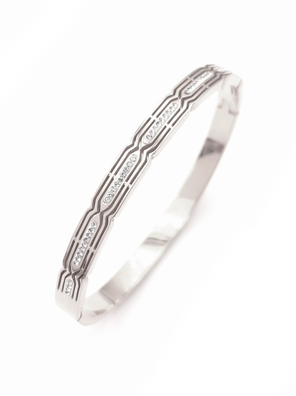 Welch Stone Womens Steel Bracelet