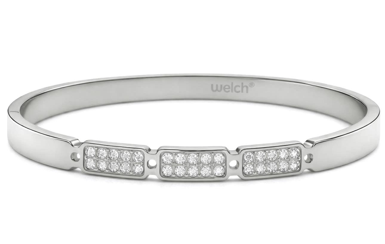 Welch Taşlı Kelepçe Çelik Bileklik Welch Taşlı Kelepçe Çelik Bileklik Modelleri ve Bileklik Fiyatları - WELCH 