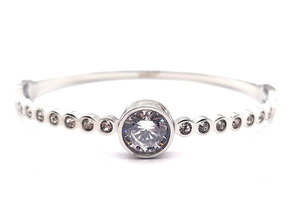 Welch Tek Taşlı Çelik Bileklik