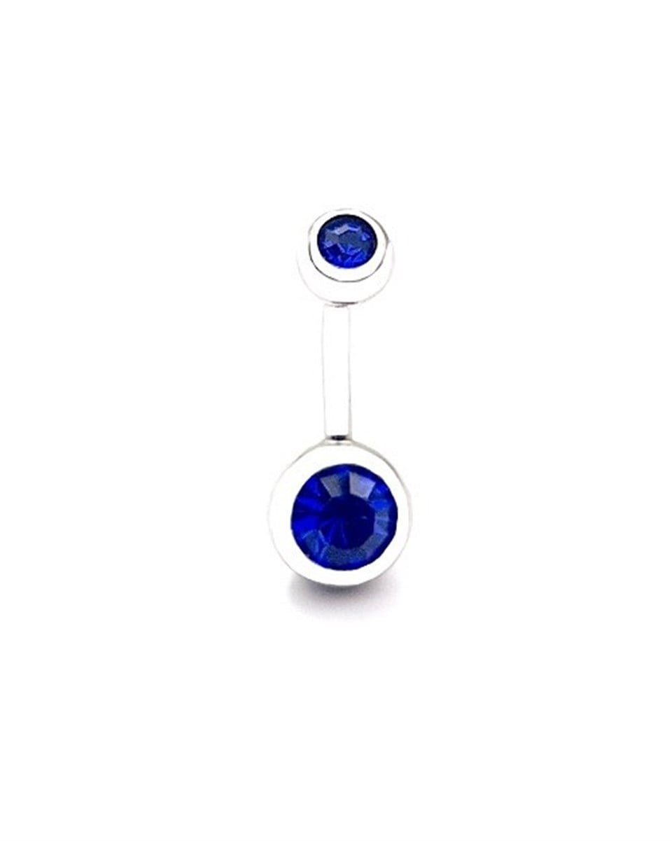Welch Titanyum Mavi Taşlı Göbek Piercing