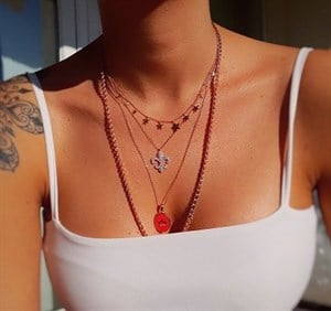 ​Welch in 925 Sterling Silver Flora Flower Nobility Symbol Necklace