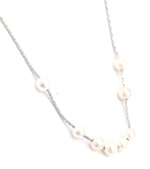 ​​​Welch Steel Choker Pearl Necklace