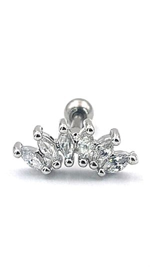 ​​​​​​​​​ ​​​Welch Çelik Tragus Baget Taşlı Piercing