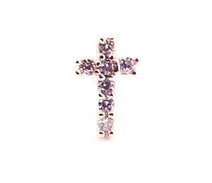 ​​​​​​​​​​​Welch Steel Tragus Crucifix Piercing