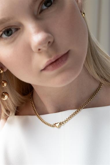 ​​​Welch Çelik Zincir Kalpli Kolye