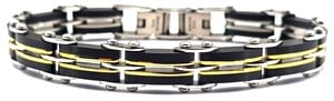 ​​​​​Welch Double Sided Mens Steel Bracelet