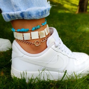 ​Welch Sailor Lock Gourmet Silver Anklet
