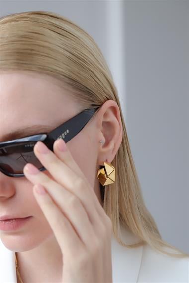 ​​​​​​​Welch Gold Çelik Geometrik Küpe