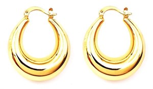 ​​​​​​​Welch Gold Çelik Halka Oval Küpe