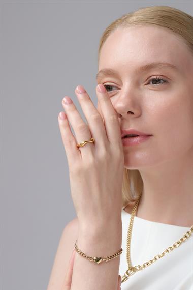 ​​​​Welch Gold Çelik Kalpli Bileklik