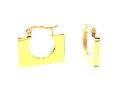 ​​​​​​​Welch Gold Çelik Kare Küpe